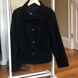 Stile Benetton wool coat, shirt, buttons and snaps